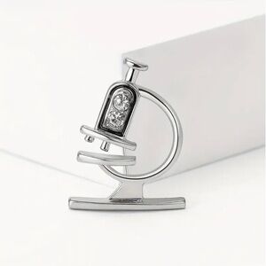 Microscope Brooch Modern New